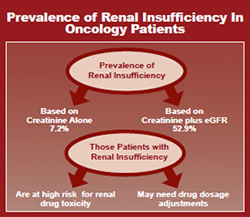 StatSensor Point of Care Creatinine - Prevalence of renal Insuffciency in oncology patients
